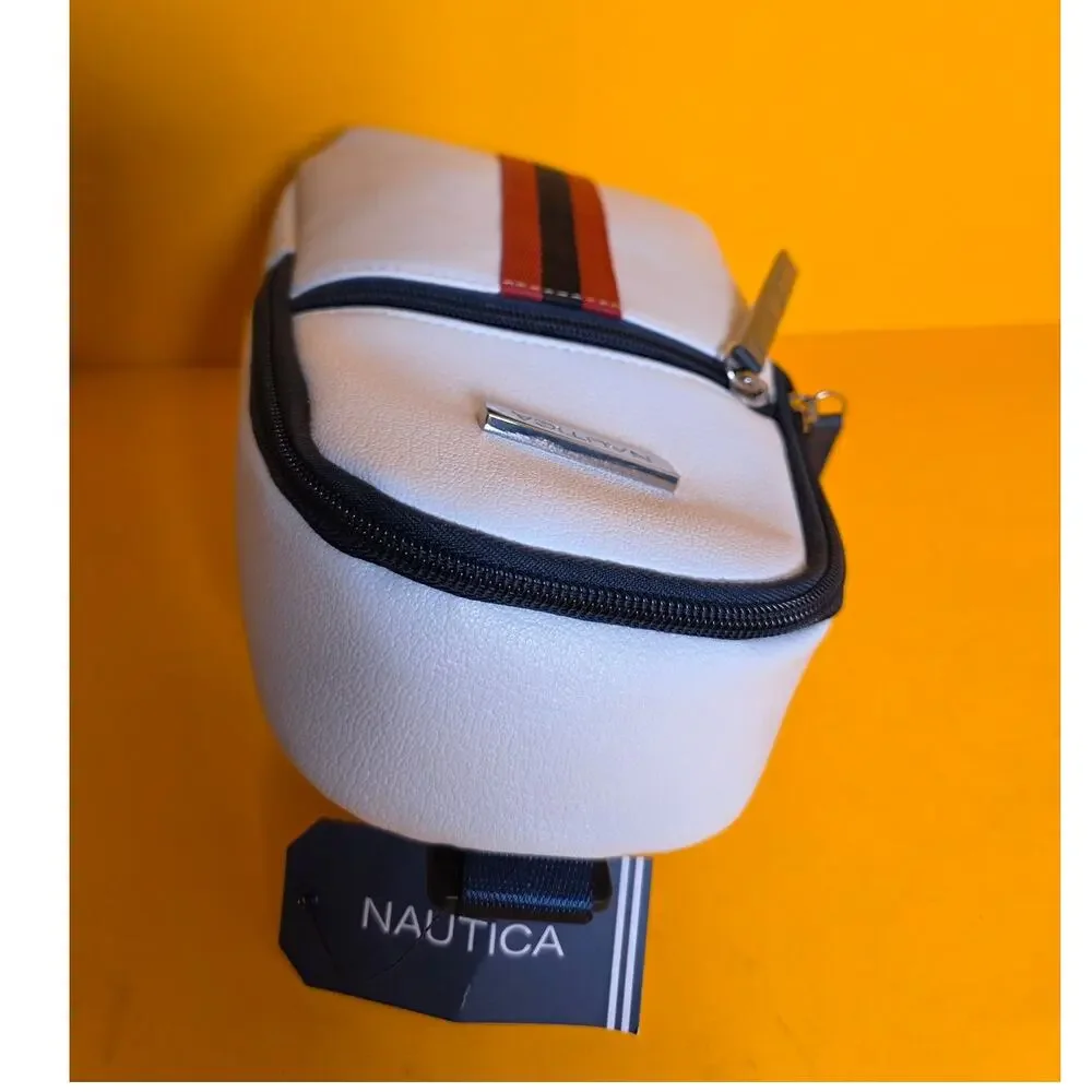NWT Nautica Bowline Sling Mini Backpack White Navy Red Convertible Bag Purse